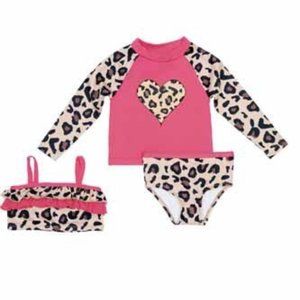 three piece swim set for 2 T toddler